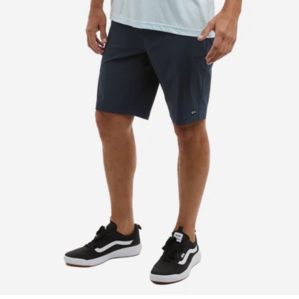 Pelagic Men Sz 38 Mako‎ Hybrid Shorts 20" Dark Navy Chino Shorts